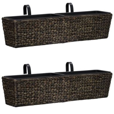 Lot de 2 jardinières jacinthe d'eau marron Helloshop26