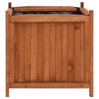 Lot de 2 jardinières surelevees 50 bois marron Helloshop26