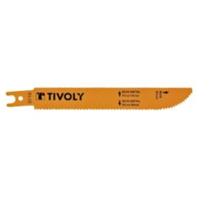 Lot de 2 Lames de scie sabre L150mm Bois, MDF, Plastiques, Epoxy, Tôles coupe avant-arrière et en plongée TIVOLY