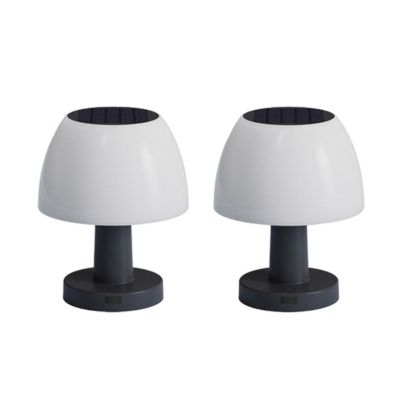 Lot de 2 Lampe de table solaire LUMINA Blanc Plastique H13.5 cm