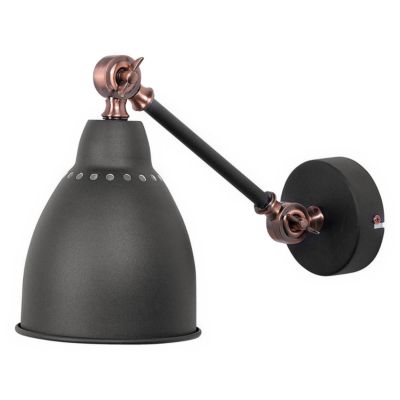 Lot de 2 lampes murales MISSISSIPPI Gris graphite Métal Réglable