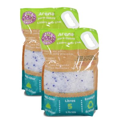 Lot de 2 litière anti odeur pour chat - 5 L