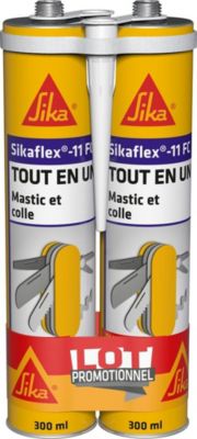 Lot de 2 mastics colle blanc 300 ml Sikaflex PRO 11 FC SIKA