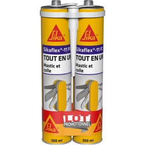 Lot de 2 mastics colle blanc 300 ml Sikaflex PRO 11 FC SIKA