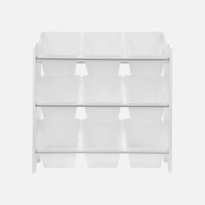 Lot de 2 meubles de rangement pour enfant blanc. 18 casiers. 64x29.5x60cm