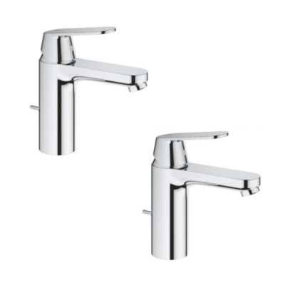 Lot de 2 mitigeurs lavabo GROHE Eurosmart Cosmopolitan S Chromé