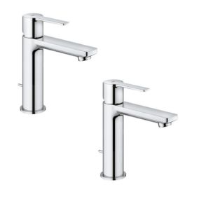 Lot de 2 mitigeurs lavabo GROHE Lineare S avec tirette