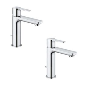 Lot de 2 mitigeurs lavabo GROHE Lineare S sans tirette