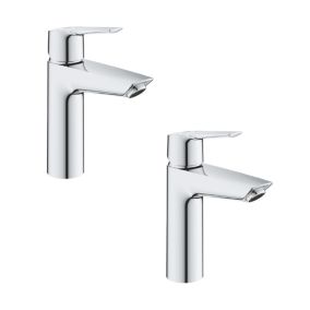 Lot de 2 Mitigeurs lavabo Grohe Start 2021 avec vidage Push-Open chromé