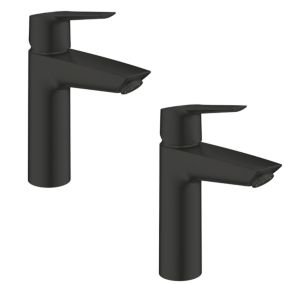 Lot de 2  mitigeurs lavabo GROHE Start ouverture eau froide noir M