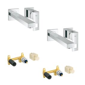 Lot de 2 mitigeurs lavabo mural GROHE Eurocube M + corps encastré