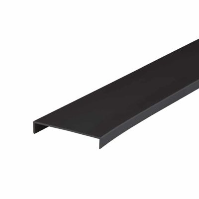 Lot de 2 Nez de Cloison en Aluminium Noir 130cm x 54mm à Monter Soi-même