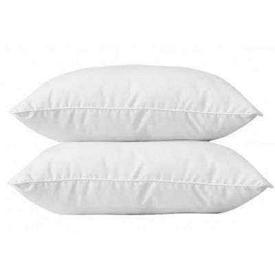 Lot de 2 oreillers 45 x 70 cm Blanrêve Gamme "Douceur" traité Anti Acarien - Blanc -