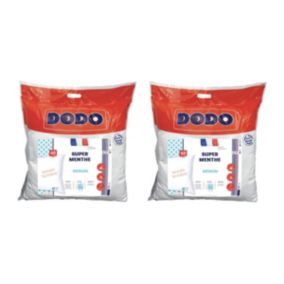 Lot de 2 oreillers DODO anti acariens naturel - 60 x 60 cm - MENTHOL PROTECT