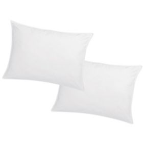 Lot de 2 oreillers mémoire de forme mémofill 50 x 70 cm - Percale de coton - 91 fils/cm² - 750 gr - Blanc - AUXENCE