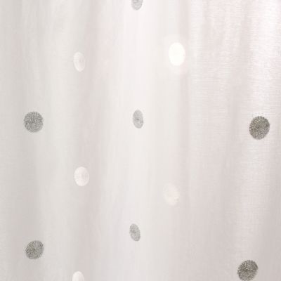 Lot de 2 paires de vitrages, Blanc, Motif pois brodé, Passe Tringle, Collection Smarties, CMADECO - Blanc