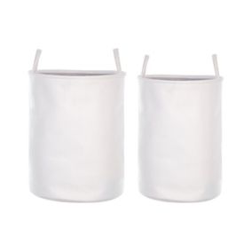 Lot de 2 paniers ARCHA Coton Blanc