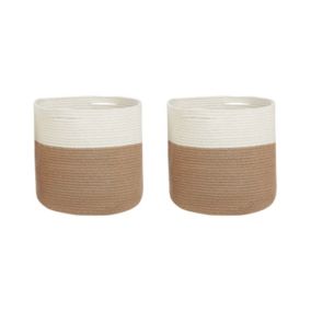 Lot de 2 paniers ARDESEN Coton Naturel