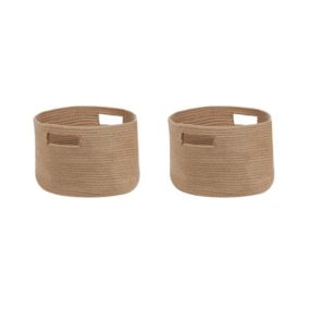 Lot de 2 paniers CHINIOT Coton Naturel