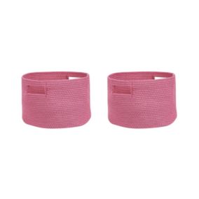 Lot de 2 paniers CHINIOT Coton Rose fushia