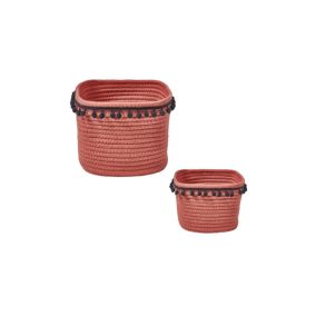 Lot de 2 paniers de rangements corde de coton