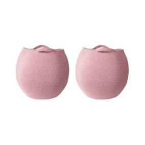 Lot de 2 paniers en coton rose PANJGUR