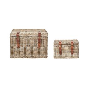 Lot de 2 paniers IRBID Rotin Naturel