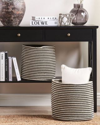 Lot de 2 paniers YERKOY Coton Noir