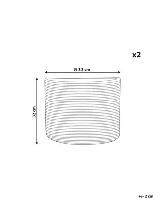 Lot de 2 paniers YERKOY Coton Noir