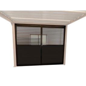 Lot de 2 panneaux coulissants pour pergola Green Outside 3m noir