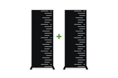 Lot de 2 panneaux décoratifs ARLBERG Noir H.160cm motifs côté droit