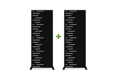 Lot de 2 panneaux décoratifs ARLBERG Noir H.160cm motifs côté gauche