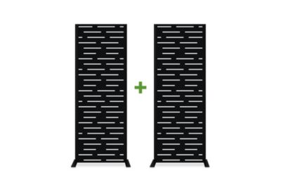 Lot de 2 panneaux décoratifs ARLBERG Noir H.160cm motifs intégral