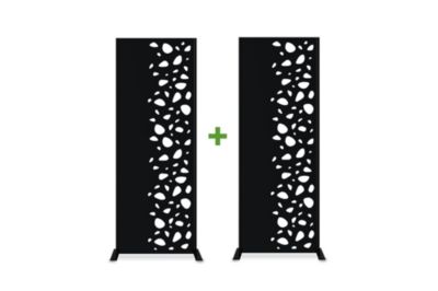 Lot de 2 panneaux décoratifs SUNNY Noir H.160cm motifs côté droit