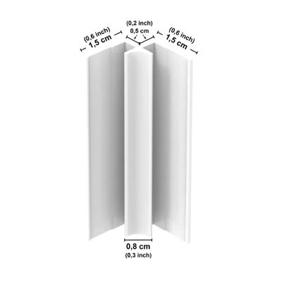 Lot de 2 panneaux de douche en aluminium (90x220 & 120x220 cm) + profilés blanc - Béton Clair - Gris