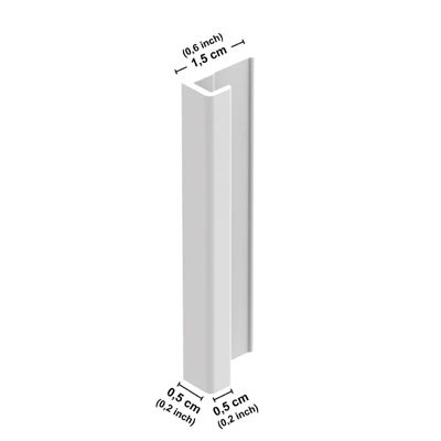 Lot de 2 panneaux de douche en aluminium (90x220 & 120x220 cm) + profilés blanc - Béton Clair - Gris