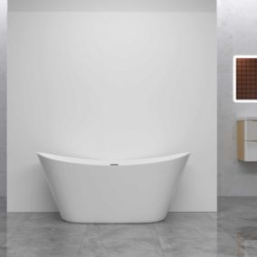 Lot de 2 panneaux muraux de douche Blanc en aluminium avec 1 profilés, L80xL120xH210 cm ,protection murale,antimoisissure