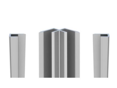 Lot de 2 panneaux muraux de douche ivoire en aluminium avec profilés - 2 x L90 x H210 cm - ITZIAR