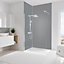 Lot de 2 panneaux muraux de salle de bains l.120+90x255 cm, gris argenté, Schulte DécoDesign