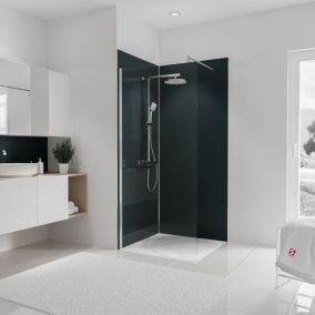Lot de 2 panneaux muraux de salle de bains l.90 x H.210 cm, anthracite, Schulte DécoDesign Couleur