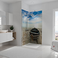 Lot de 2 panneaux muraux salle de bains 90 x 210 cm, Schulte DécoDesign, bateau en niche