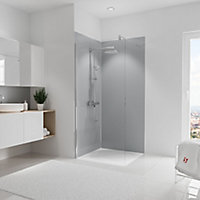 Lot de 2 panneaux muraux salle de bains 90 x 210 cm, Schulte DécoDesign Couleur, gris argenté