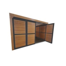 Lot de 2 panneaux ouvrants repliables pour pergola Green Outside 4m bois