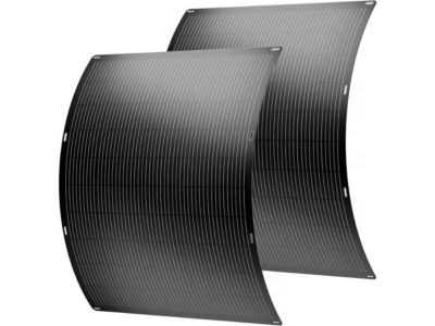 Lot de 2 panneaux solaire plug and play flexible  400w "Urban center"  Noir