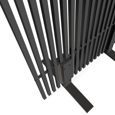 Lot de 2 paravents extérieurs ajourés claustra décoratif 80 x 150 cm métal gris anthracite