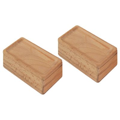 Lot de 2 petites boîtes en bois de hêtre L. 13 cm - JESSICA 9764