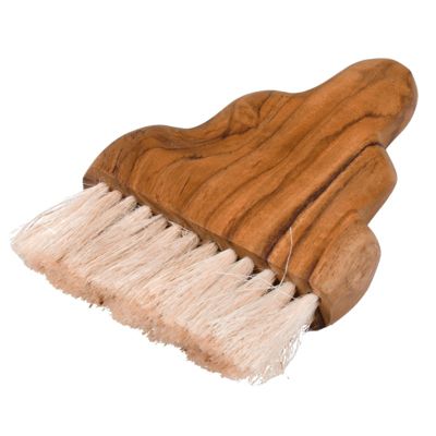 Lot de 2 petites brosses en bois de teck et fibre d ananas - KHALI 02