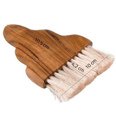 Lot de 2 petites brosses en bois de teck et fibre d ananas - KHALI 02