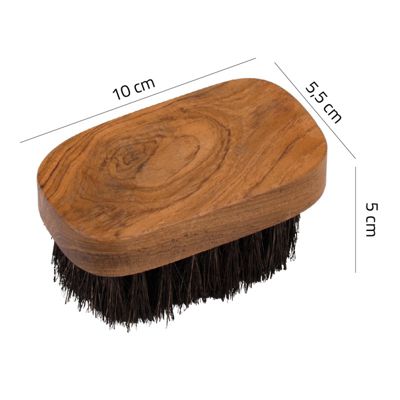 Lot de 2 petites brosses en bois de teck et fibre de palmier - RONY 01