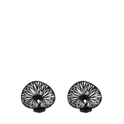 Lot de 2 photophores en métal noir 14cm